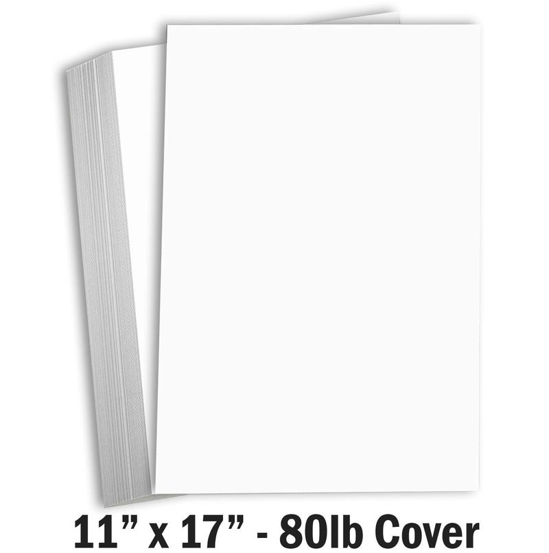 Hamilco White Cardstock Thick 11x17 Paper - Heavy Weight 80 lb Cover Card Stock 50 Pack - Image 2
